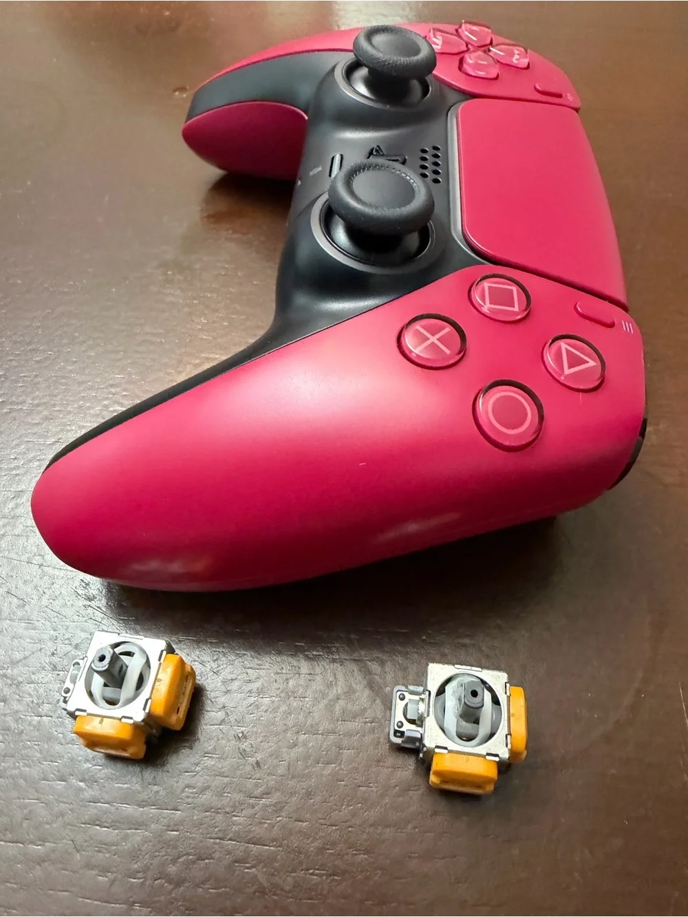 Custom red controller for ps5 hall efect upgrade